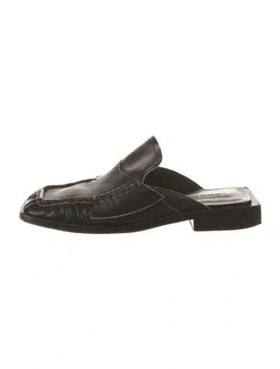 Pre-owned Acne Studios Leather Mules In Black