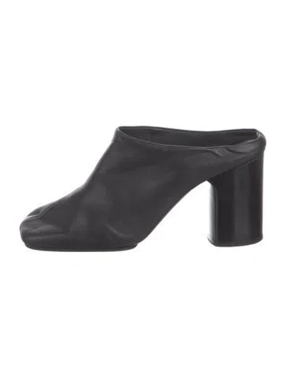 Pre-owned Acne Studios Leather Mules In Black