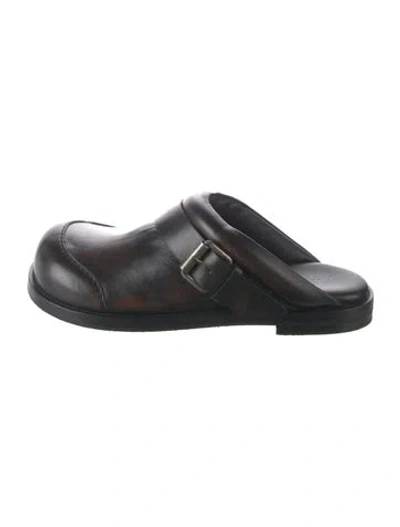 Pre-owned Acne Studios Leather Mules In Black