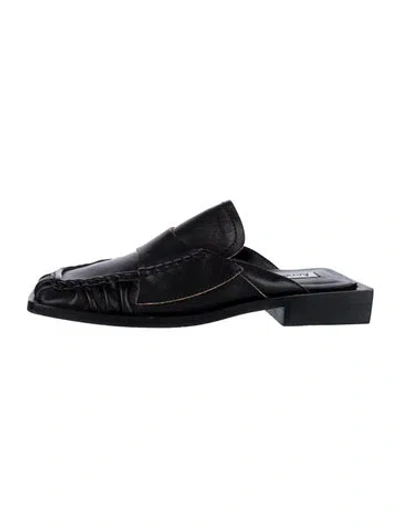 Pre-owned Acne Studios Leather Mules In Black