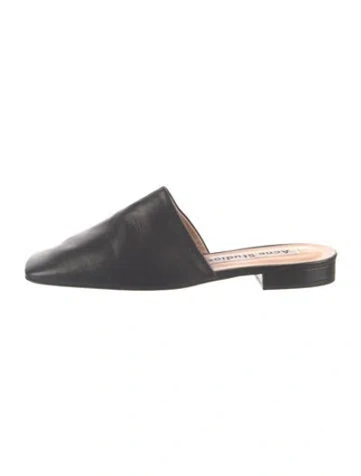 Pre-owned Acne Studios Leather Mules In Black