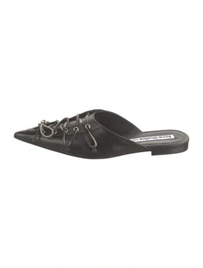 Pre-owned Acne Studios Leather Mules In Black