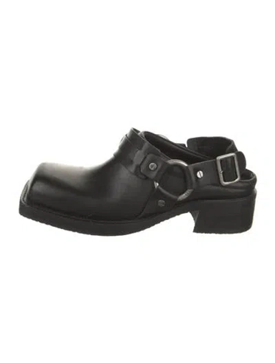 Pre-owned Acne Studios Leather Mules In Black