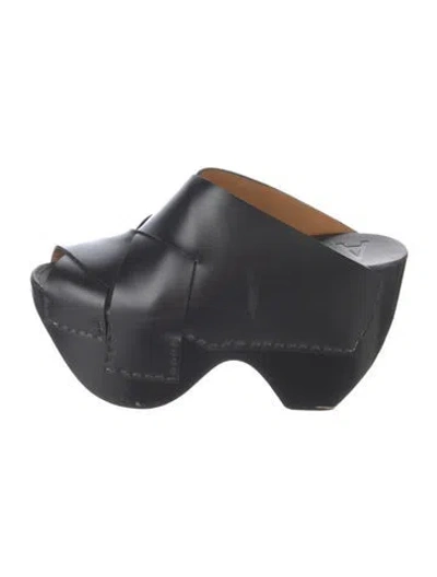 Pre-owned Acne Studios Leather Mules In Blue