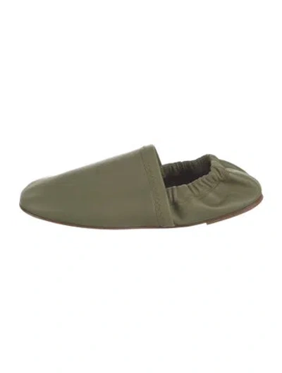 Pre-owned Acne Studios Leather Mules In Green