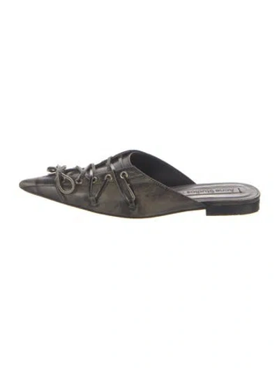 Pre-owned Acne Studios Leather Mules In Multicolor