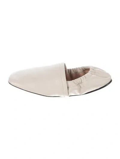 Pre-owned Acne Studios Leather Mules In Neutrals