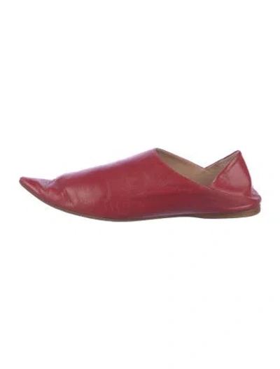 Pre-owned Acne Studios Leather Mules In Red