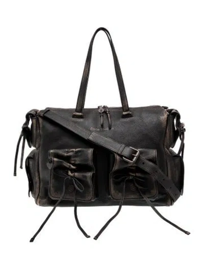 Pre-owned Acne Studios Leather Multipocket In Black