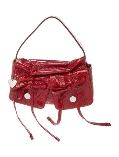 Pre-owned Acne Studios Leather Multipocket Micro In Red