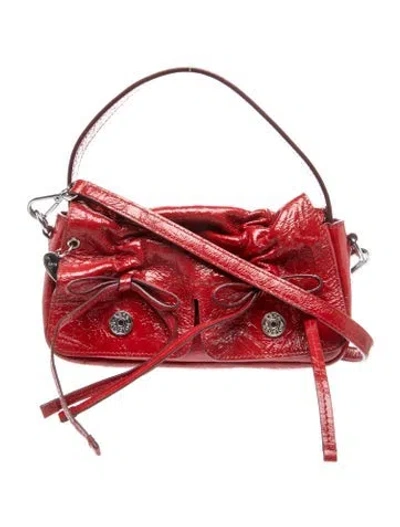 Pre-owned Acne Studios Leather Multipocket Micro In Red