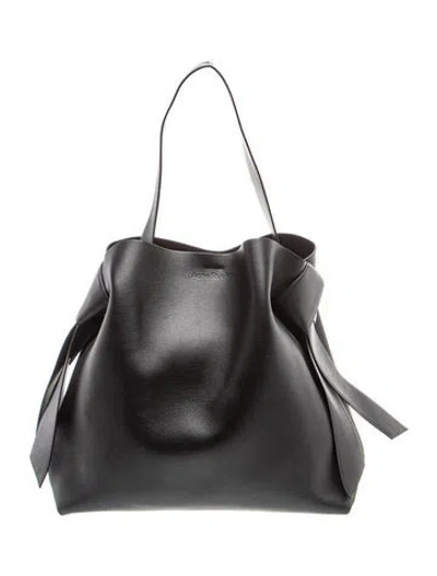 Pre-owned Acne Studios Leather Musubi Medium In Black