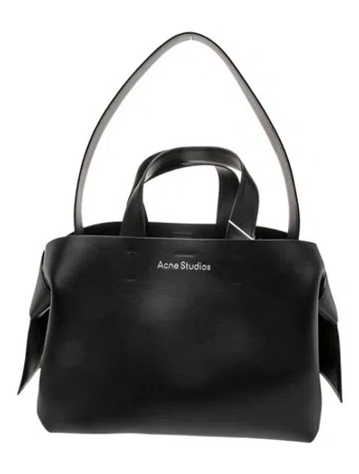 Pre-owned Acne Studios Leather Musubi Tote Small In Black