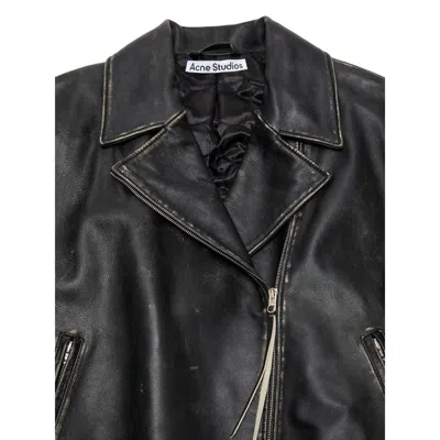 Acne Studios Leather Outerwears In Black