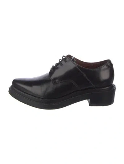 Pre-owned Acne Studios Leather Oxfords In Black