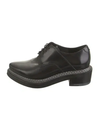 Pre-owned Acne Studios Leather Oxfords In Black