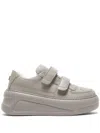 Acne Studios Leather Platform Sneakers In Grey