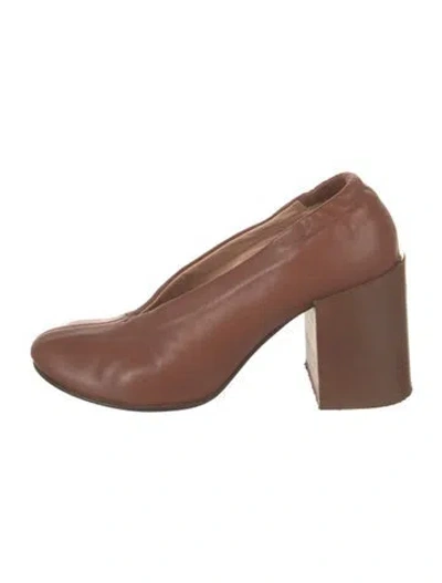 Pre-owned Acne Studios Leather Pumps In Brown