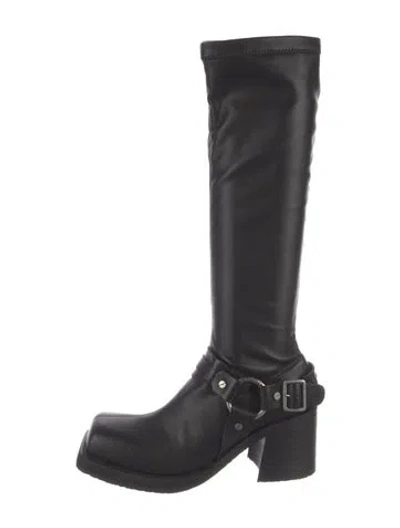 Pre-owned Acne Studios Leather Riding Boots In Black