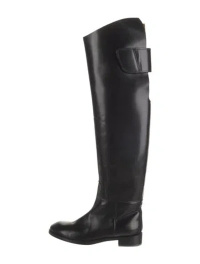 Pre-owned Acne Studios Leather Riding Boots In Black