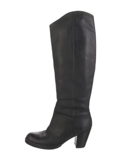 Pre-owned Acne Studios Leather Riding Boots In Black