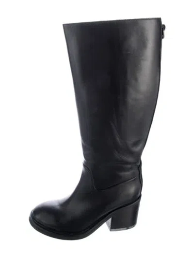 Pre-owned Acne Studios Leather Riding Boots In Black