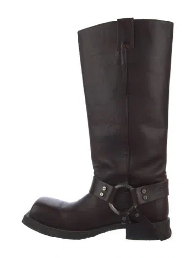 Pre-owned Acne Studios Leather Riding Boots In Brown