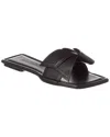 Acne Studios Bow-detailing Leather Slides In Black