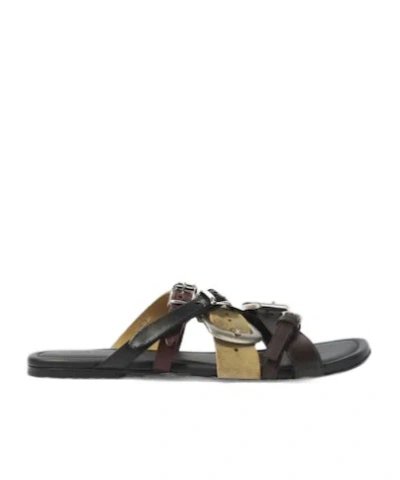 Acne Studios Leather Sandals In Black