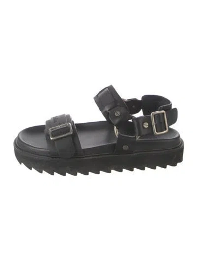 Pre-owned Acne Studios Leather Sandals In Black