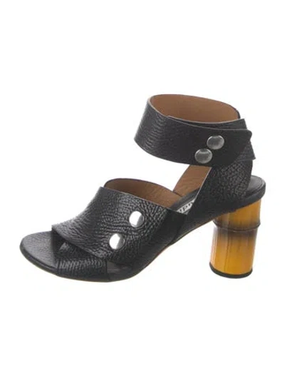 Pre-owned Acne Studios Leather Sandals In Black