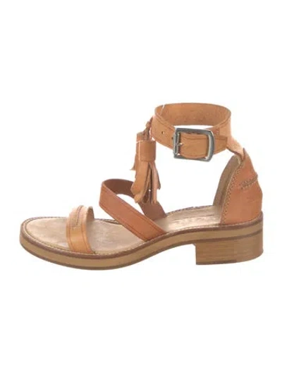 Pre-owned Acne Studios Leather Sandals In Brown/neutrals