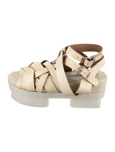 Pre-owned Acne Studios Leather Sandals In Neutrals