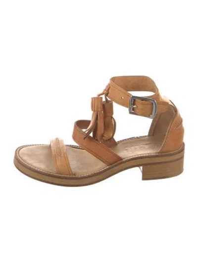 Pre-owned Acne Studios Leather Sandals In Neutrals