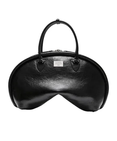 Acne Studios Leather Shoulder Bag In Black