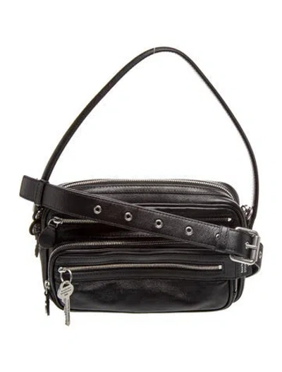 Pre-owned Acne Studios Leather Shoulder Bag In Black