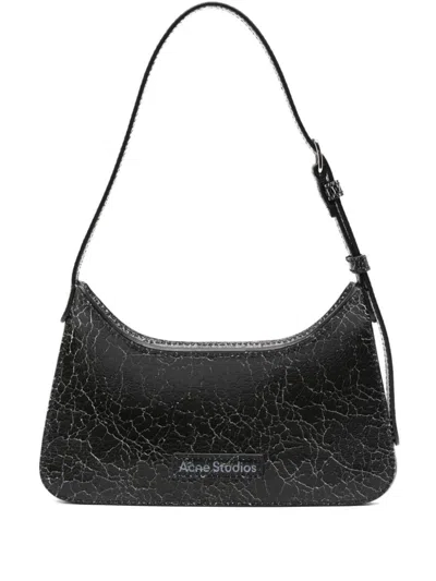 Acne Studios Leather Shoulder Bag In Black