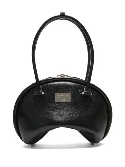 Acne Studios Leather Shoulder Bag In Black