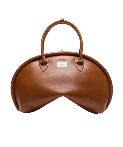 Acne Studios Leather Shoulder Bag In Brown