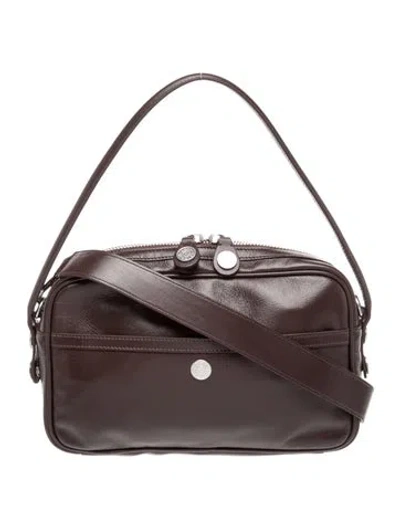 Pre-owned Acne Studios Leather Shoulder Bag In Brown/grey