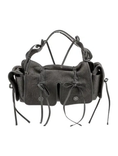 Pre-owned Acne Studios Leather Shoulder Bag In Gray