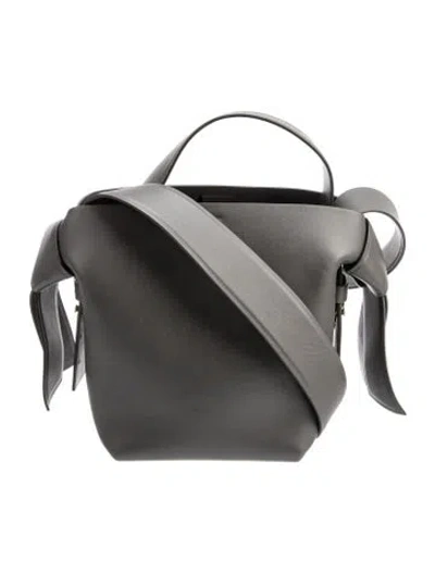 Pre-owned Acne Studios Leather Shoulder Bag In Gray