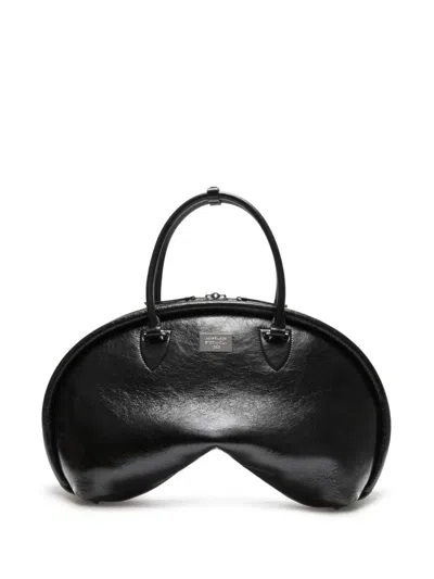 Acne Studios Leather Shoulder Bag In Schwarz