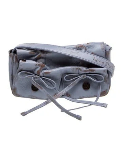 Pre-owned Acne Studios Leather Shoulder Bag W/ Tags In Blue