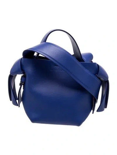 Pre-owned Acne Studios Leather Shoulder Bag W/ Tags In Blue