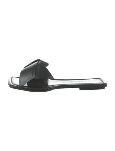 Pre-owned Acne Studios Leather Slides In Black