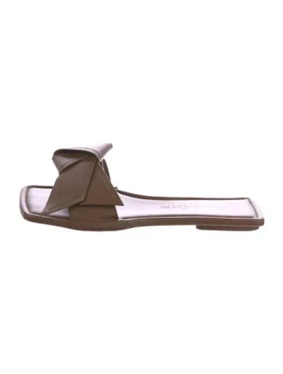 Pre-owned Acne Studios Leather Slides In Brown