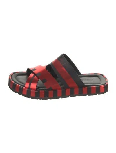 Pre-owned Acne Studios Leather Slides In Multi