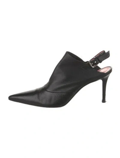 Pre-owned Acne Studios Leather Slingback Pumps In Black