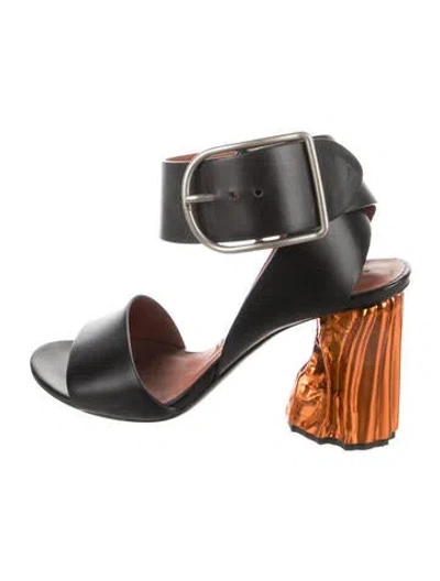 Pre-owned Acne Studios Leather Slingback Sandals